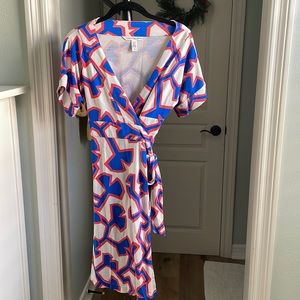 Darling classic Diane Von Furstenberg multi-colored dress